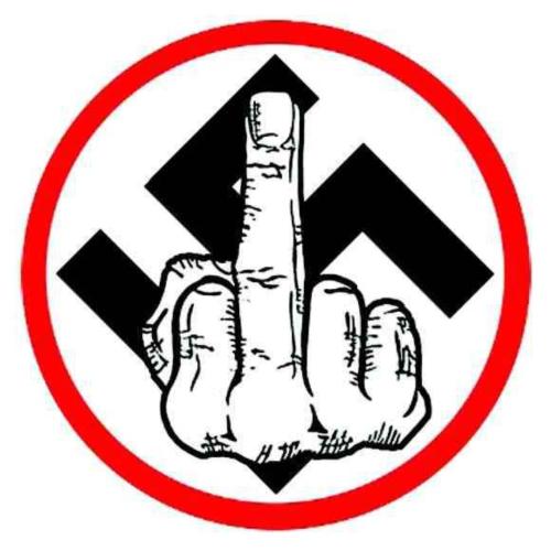 Patch Anti Nazi Finger Aufnäher