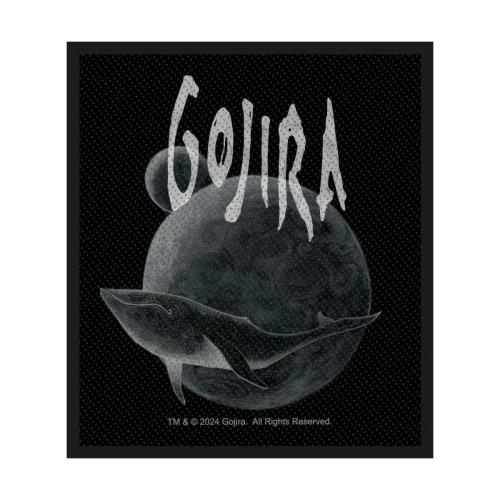 GOJIRA patch – From Mars to Sirius – whale and planet artwork – black patch, 100% polyester – 8.5 x 10 cm