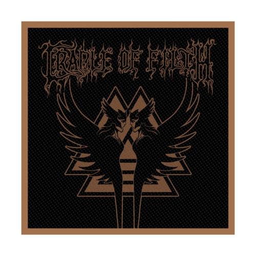 CRADLE OF FILTH patch – Valkyrie Sigil brown on black – 10 x 10 cm – 100% polyester – gothic and extreme metal accessory