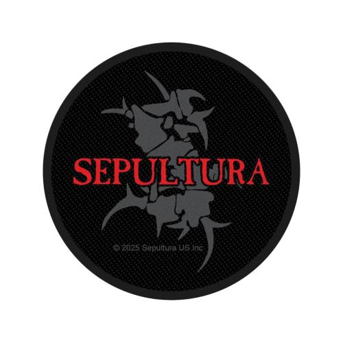 Sepultura Patch rund mit Logo und Tribal S