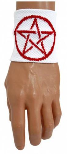 Schweißband Mit Rotem Pentagramm