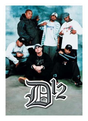 D12 Eminem Fight Music Band Foto Posterfahne