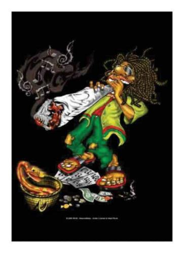Rasta Man Cannabis Super Joint Posterfahne