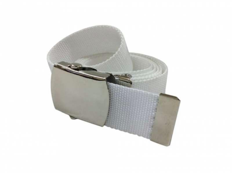 Kids Canvas Belt White