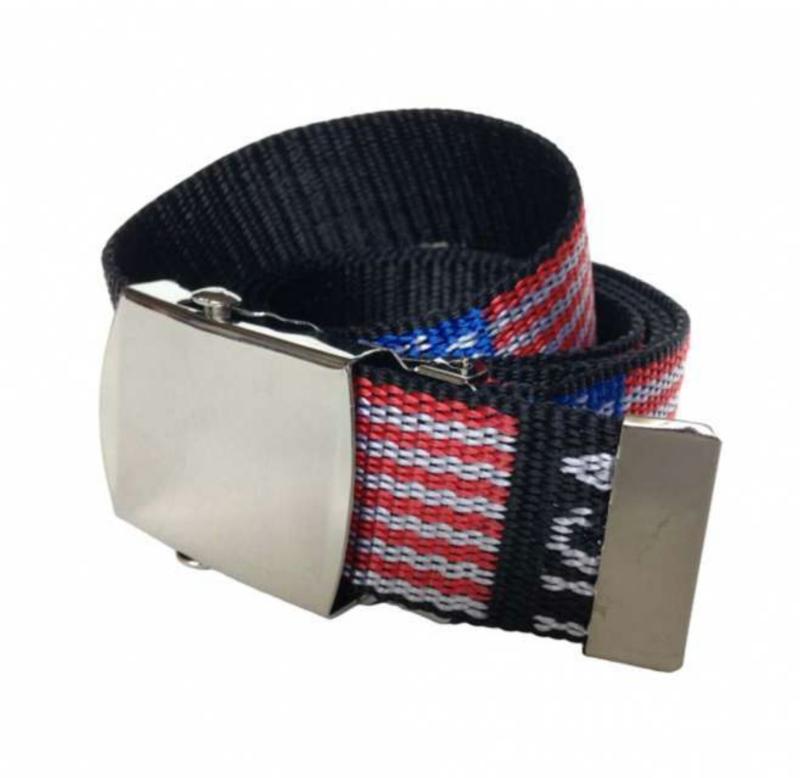 Canvas Kindergürtel USA Schwarz