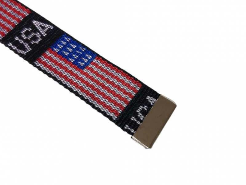 Canvas Kindergürtel USA Schwarz
