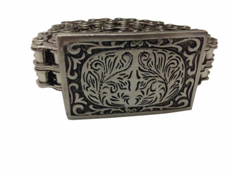 Verchromter 2-reihiger Motorradketten Gürtel