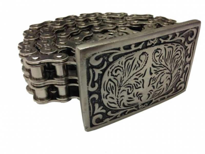 Verchromter 2-reihiger Motorradketten Gürtel