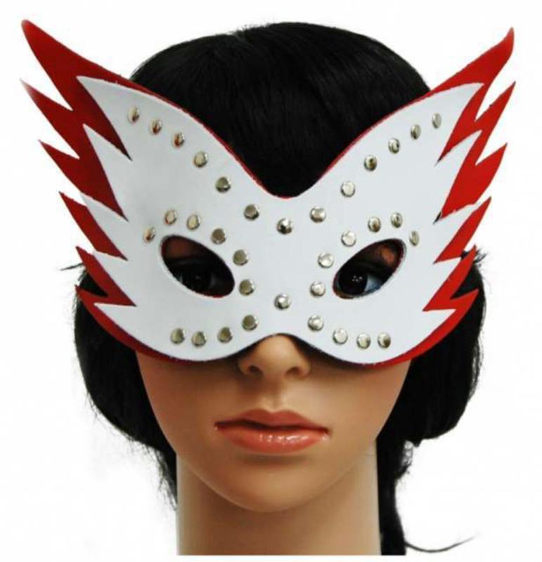 White And Red Fetish Mask