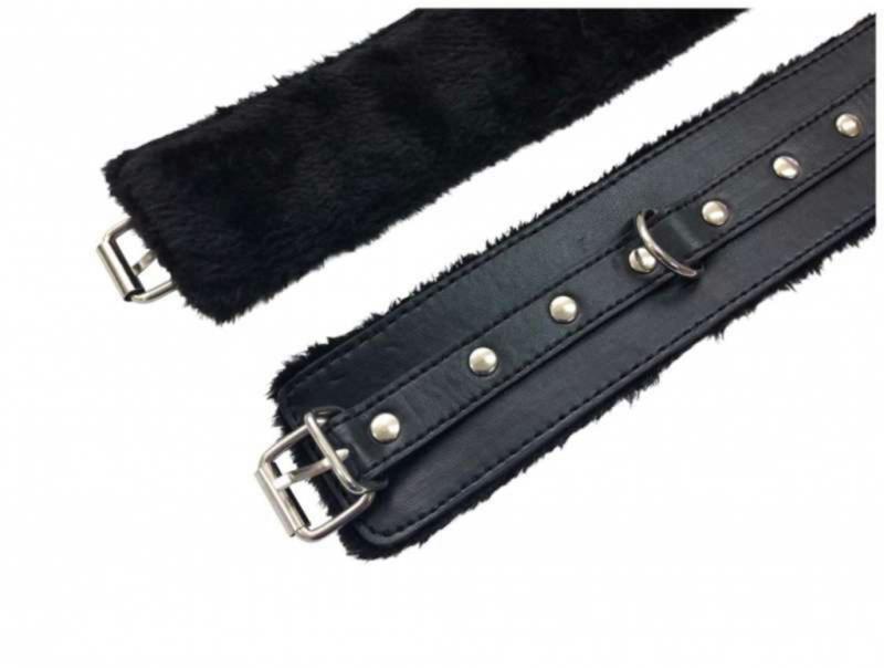 Black Wrist and Ankle Bondage Set