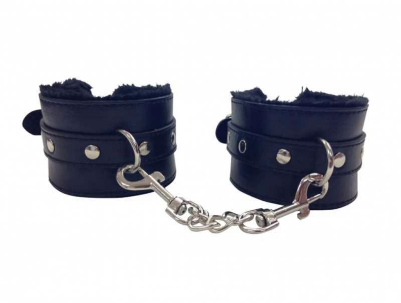 Black Wrist and Ankle Bondage Set