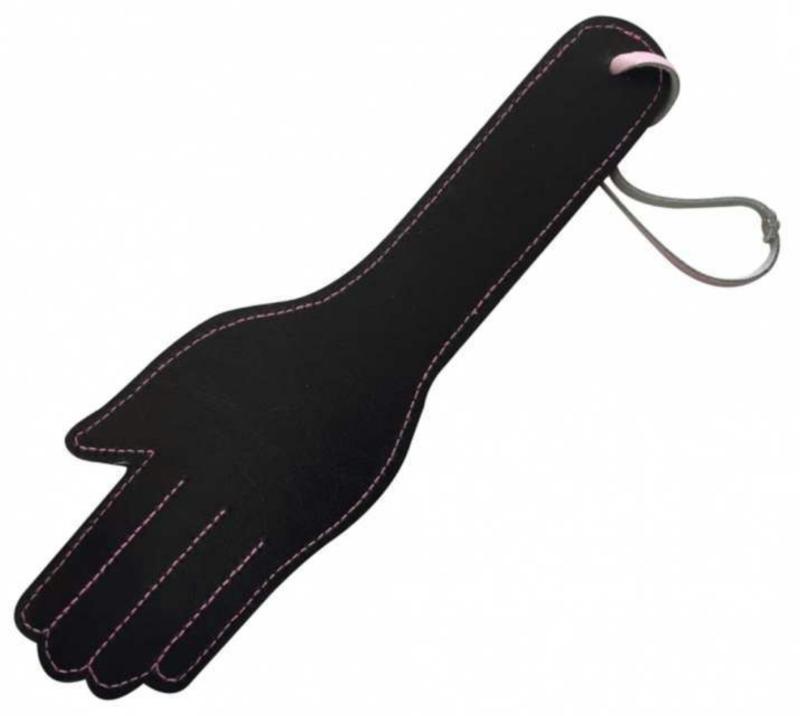 Wende-paddelpeitsche In Handform Schwarz & Lila