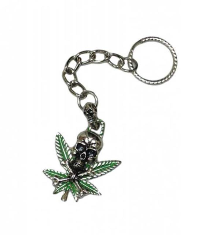 Key Ring Cannabis Skull