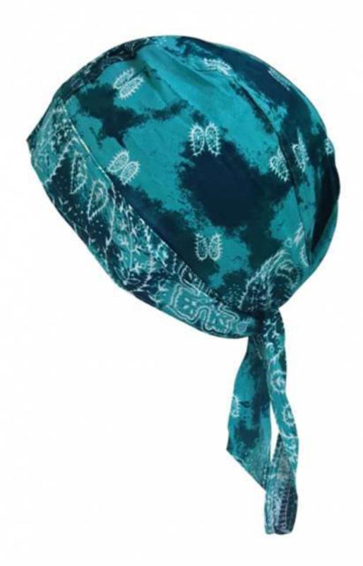 Rocker Bandana Cap Türkises Batik Paisley