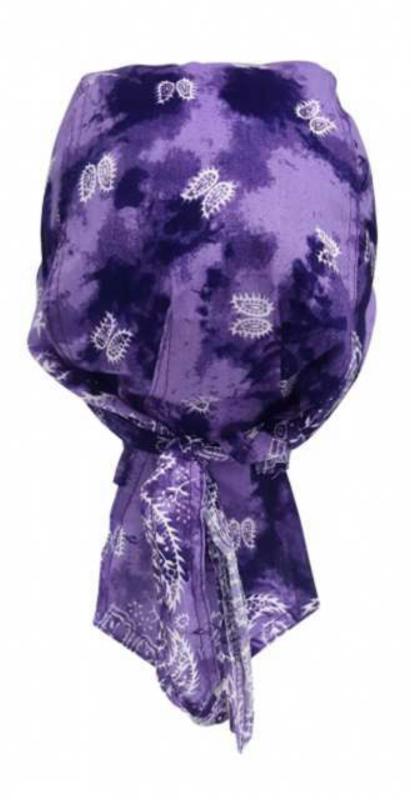 Rocker Bandana Cap Violettes Batik Paisley