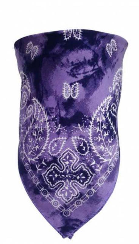Biker Bandana Violettes Batik Paisley