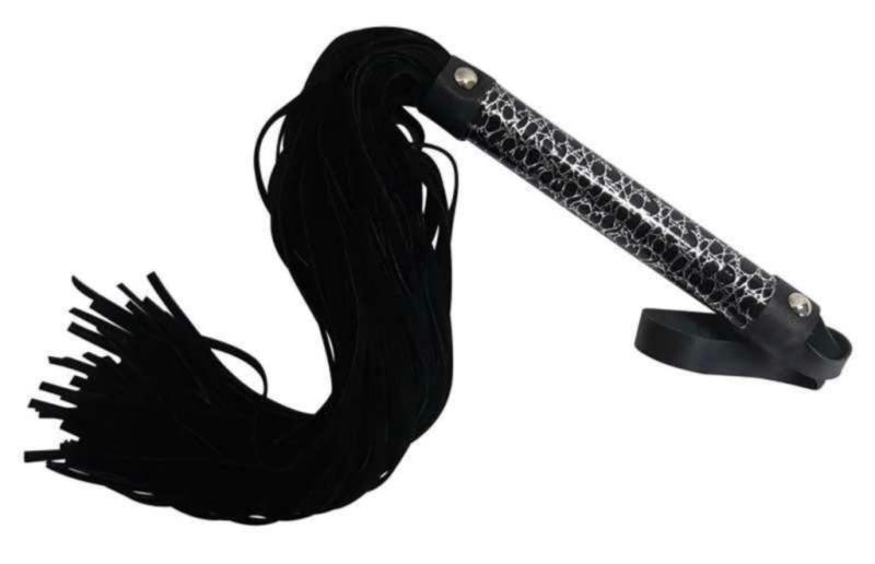 Veloursleder Flogger In Schwarz