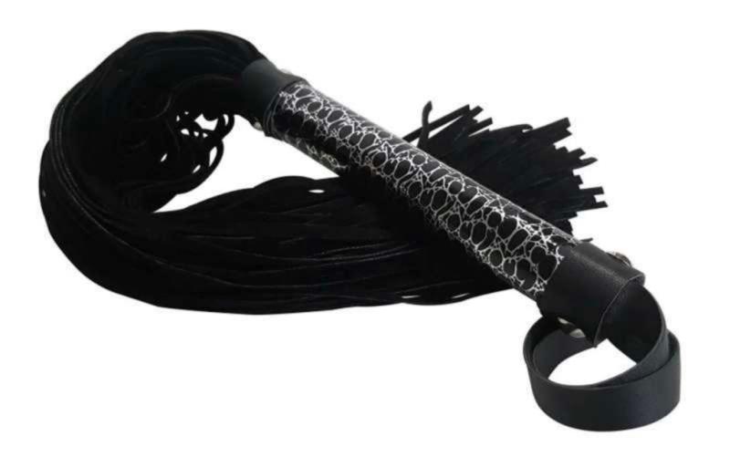 Veloursleder Flogger In Schwarz