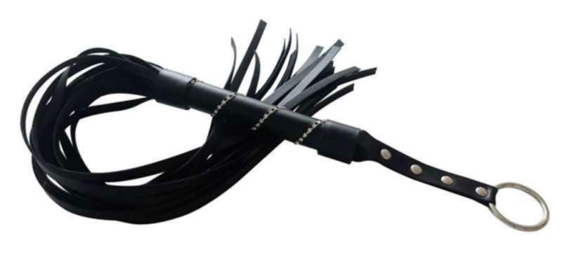 Leder Flogger Mit Strassteinengriff