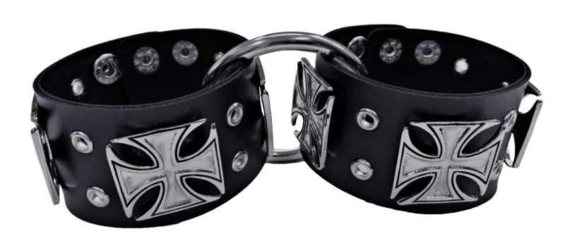 Cross Studded Wrist Bondage Set