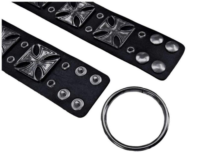 Cross Studded Wrist Bondage Set