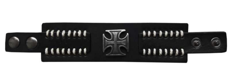 Lederarmband Eisernes Kreuz Schwarz
