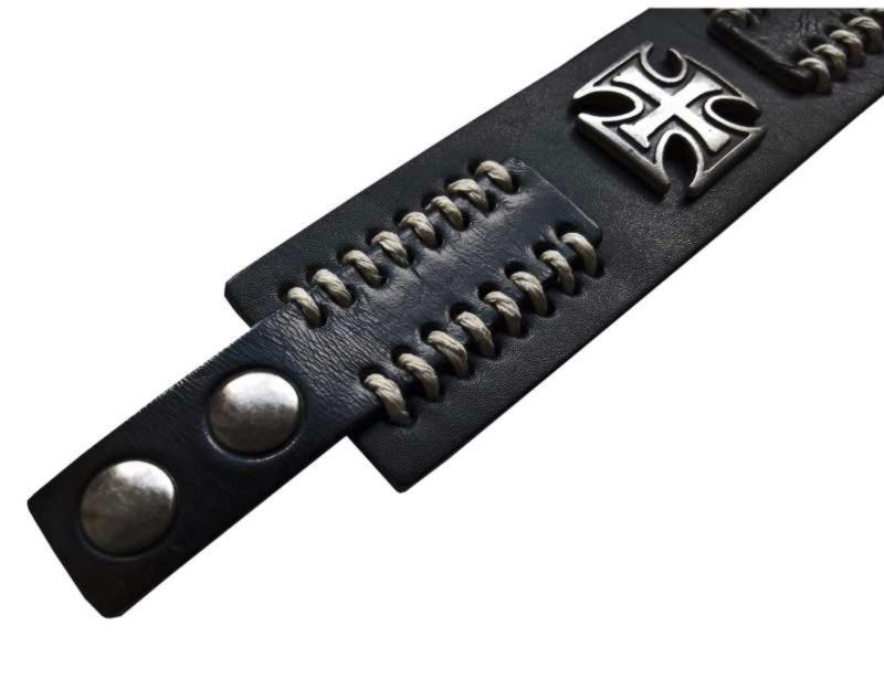Lederarmband Eisernes Kreuz Schwarz