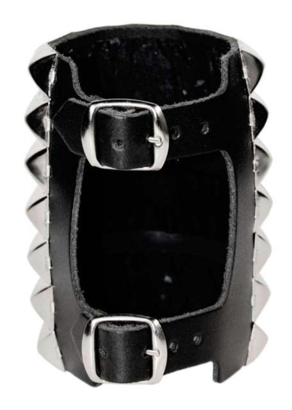 Studded Wristband 7 Row Pyramid Studs