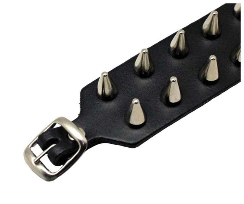 Nietenarmband 2-reihig Spike Nieten