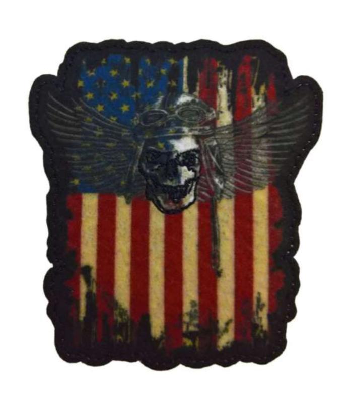 Aufnäher USA Totenkopf Flügeln