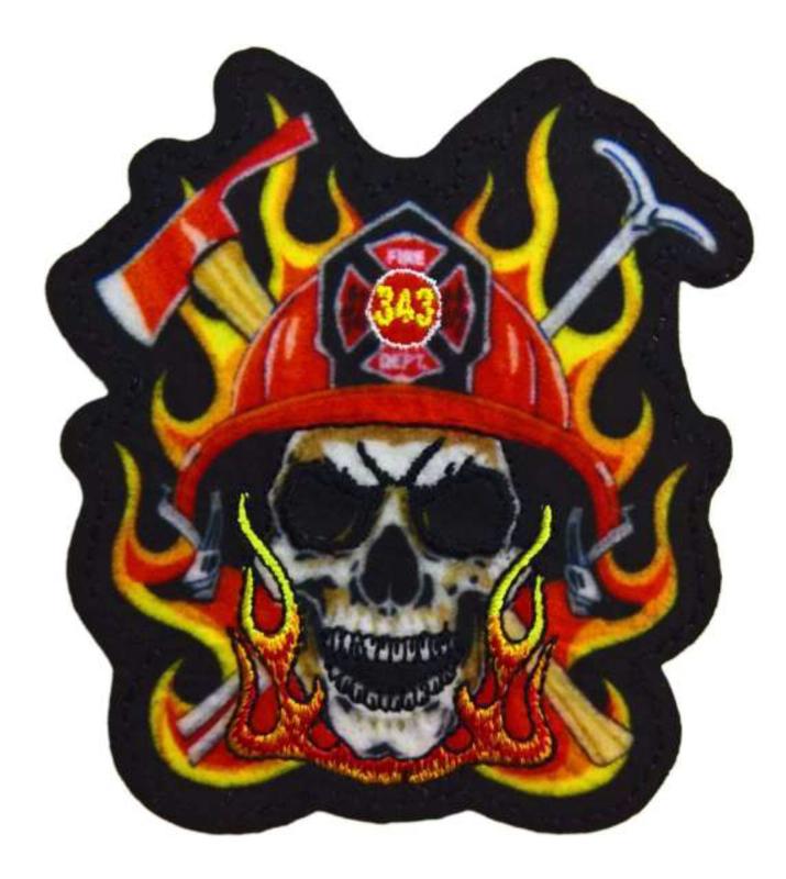 Aufnäher Feuerwehr Totenkopf