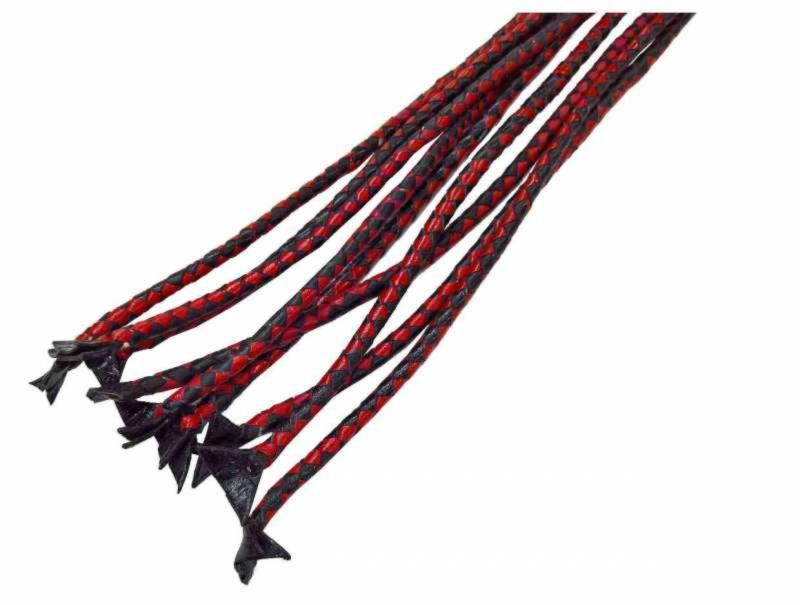 Black & Red Flogger Suede