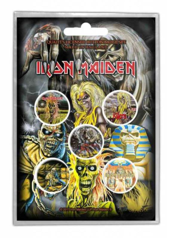 Iron Maiden Early Albums Button Badge Pack