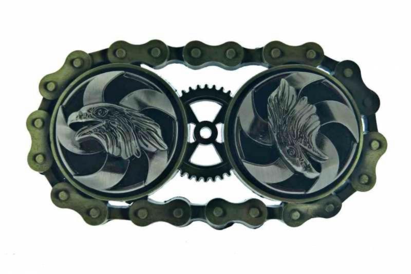 Rotierende Western Gürtelschnalle Steampunk Adler