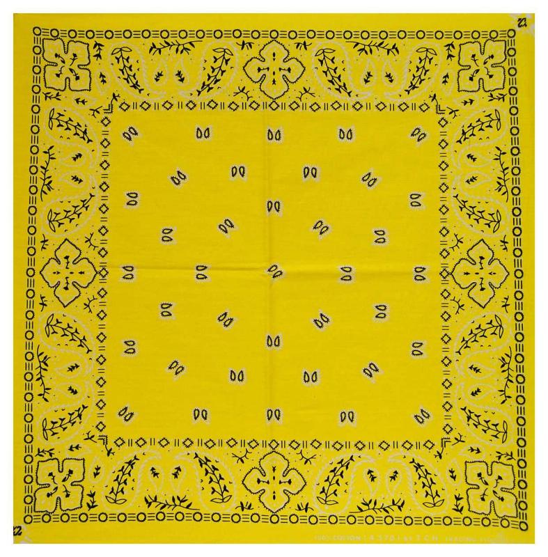 XL Bandana Scarf Paisley Yellow