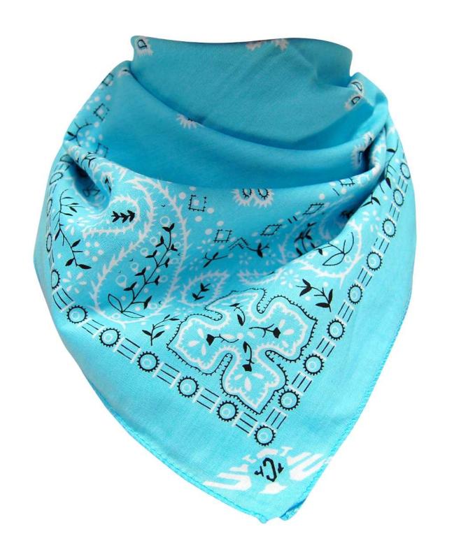XL Bandana Scarf Paisley Babyblue