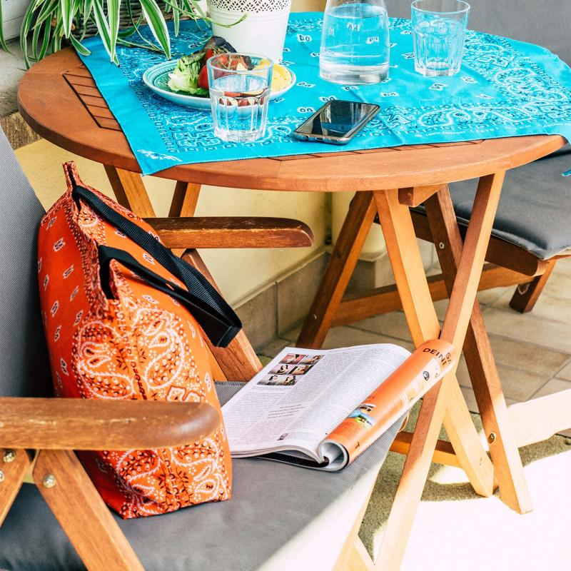 XL Bandana Scarf Paisley Babyblue