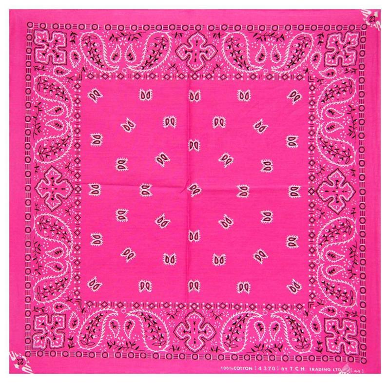 XL Bandana Scarf Paisley Pink