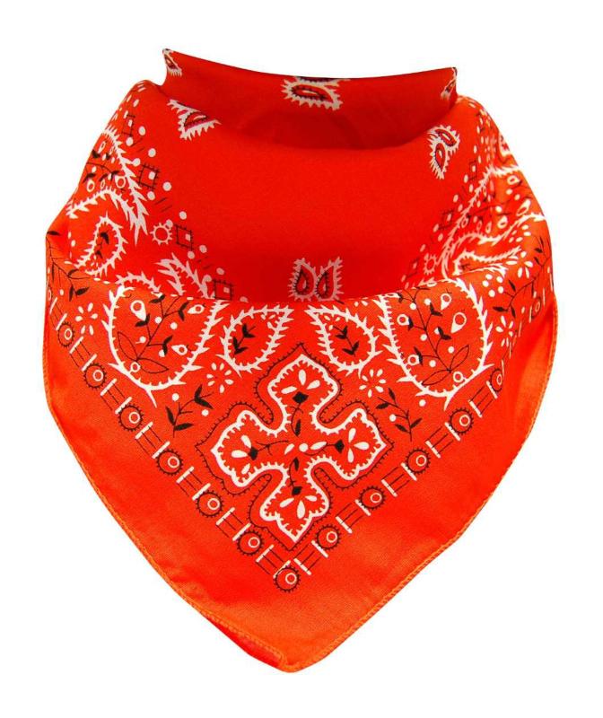 XL Bandana Scarf Paisley Orange