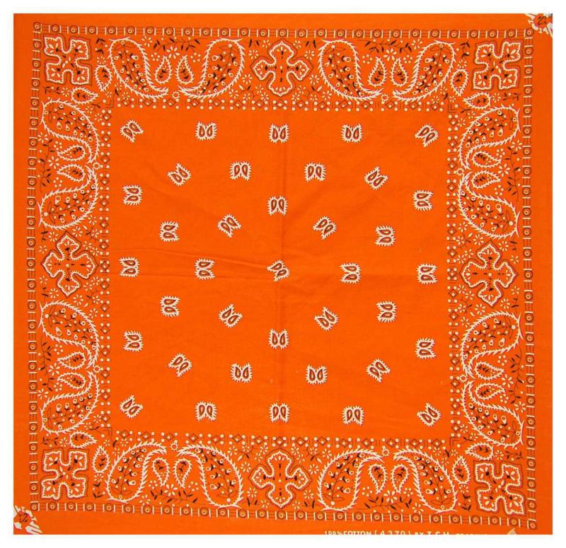 XL Bandana Scarf Paisley Light Orange