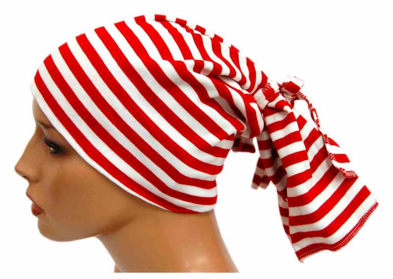 Red Striped Seamless Multifunctional Scarf