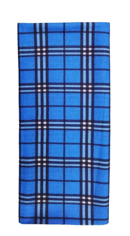 Multifunctional Scarf Blue Checkered