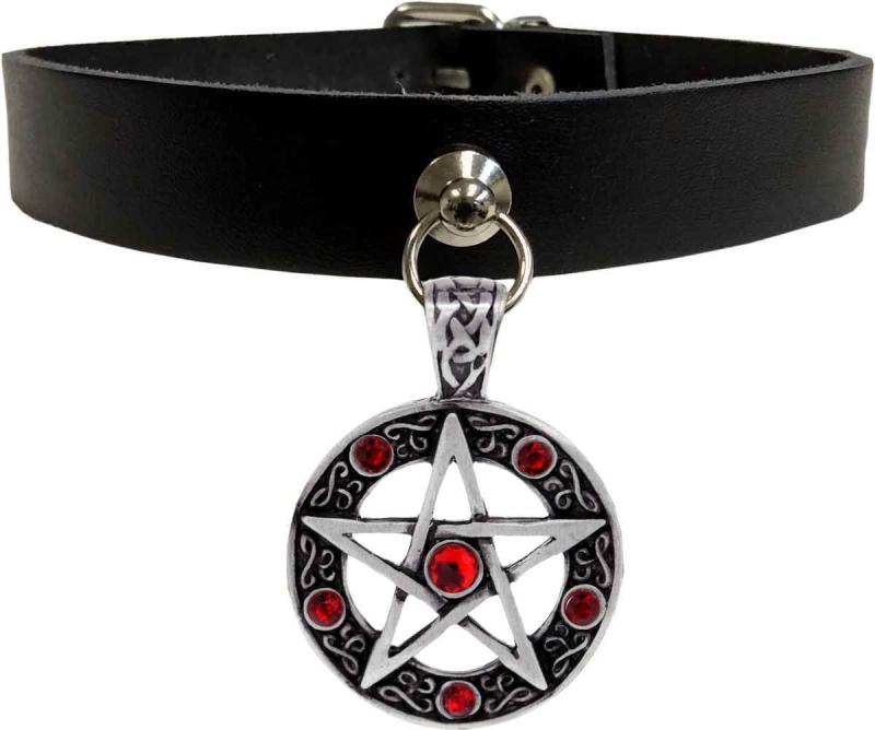 Pentagram Neck Collar Red