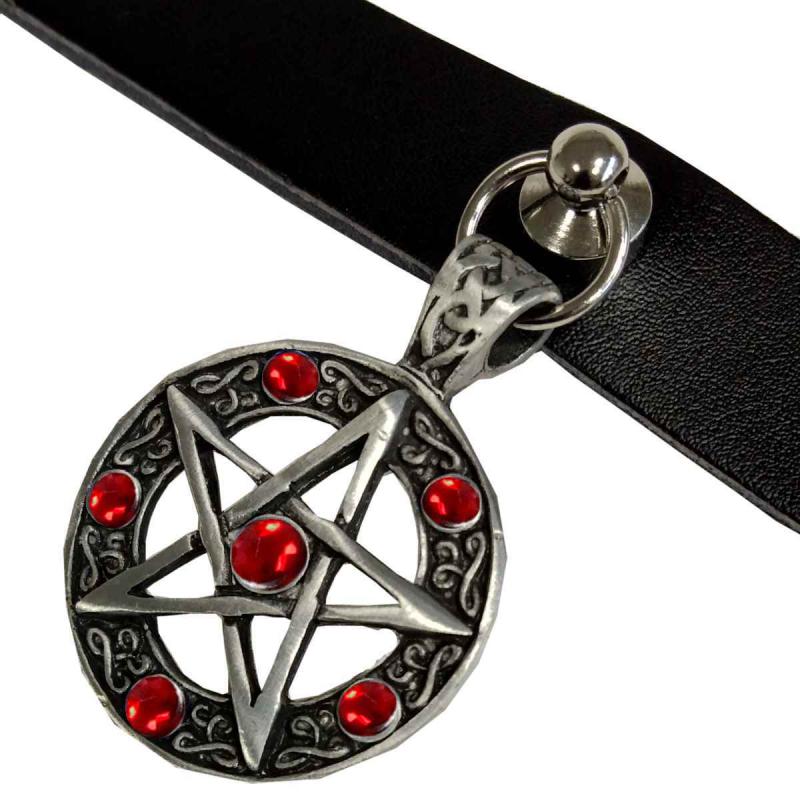 Pentagram Neck Collar Red