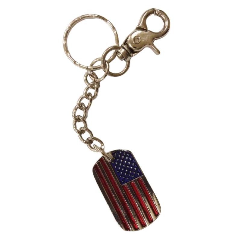 USA Flag Keychain Carabiner Key Ring