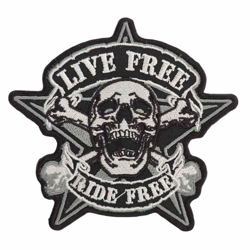 Live Free Ride Free Aufnäher