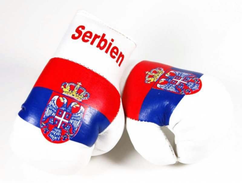 Serbia Mini Boxing Gloves