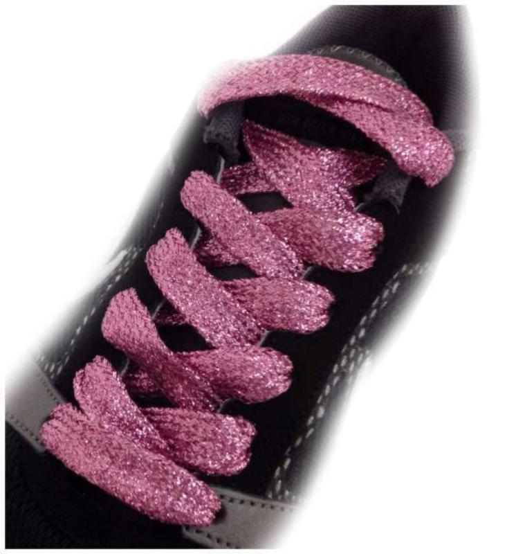 Glitzerschnürsenkel Rosa