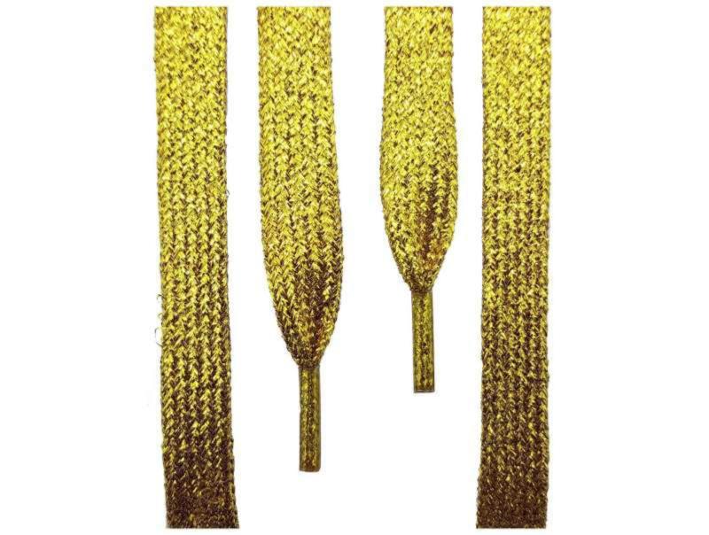 Glitzerschnürsenkel Goldfarben