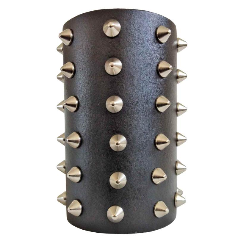 Leder Manschette Schwarz & Spitznieten